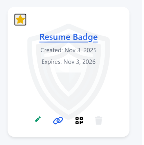 Step 2 - Build Your Verified Badge